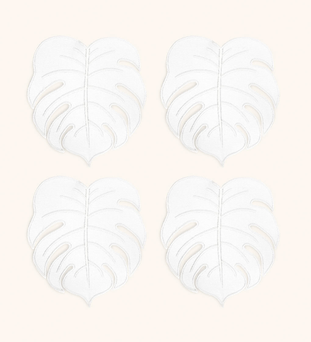 Cocteleras de Hoja Tropic Algodon Blanco