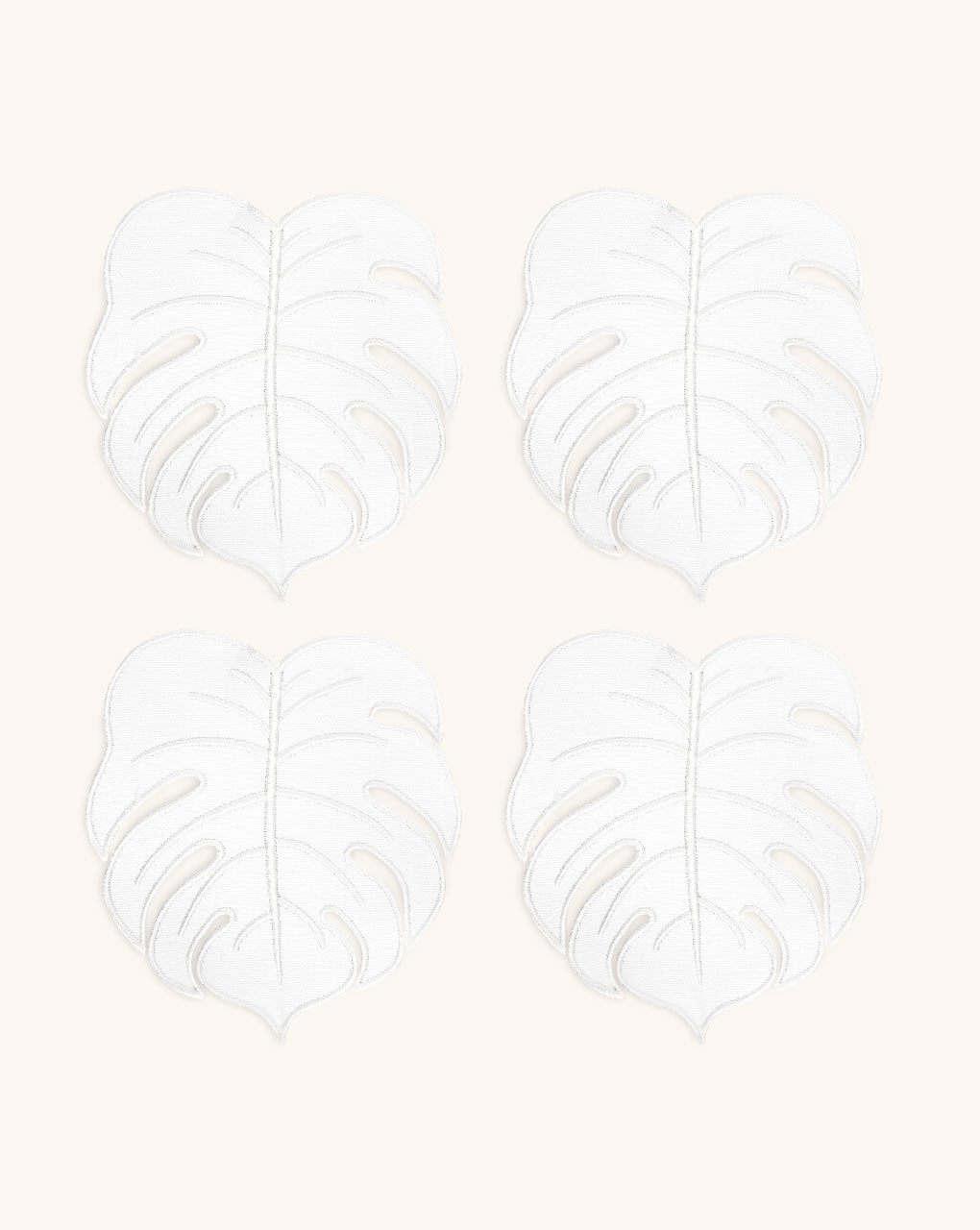 Cocteleras de Hoja Tropic Algodon Blanco