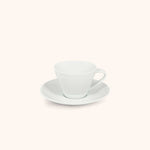Taza para Te con Plato Perla. Set de 4