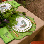 Platos trinche candy cane verde olivo lifestyle