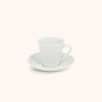 Taza para Cafe con Plato Perla. Set de 4