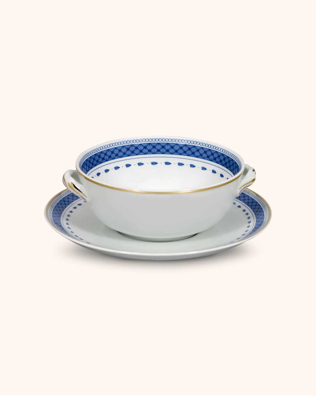 Taza Consome con Plato Cozinha Velha 166 ml. Set de 4
