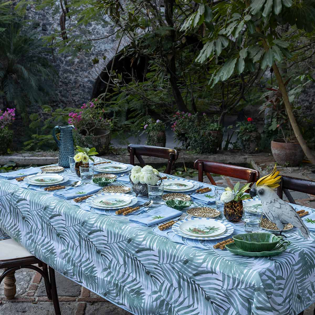 Platos de Ensalada con Leopardo y Sombrilla, set de 4