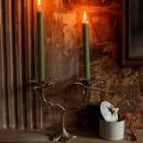 Candelabro de Bronce en Forma de Palmeras para 2 Velas