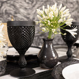 Copa de Agua Bicos Negro Mate. Set de 4