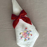 Servilleteros Moño de Terciopelo Rojo 36mm. Set de 4