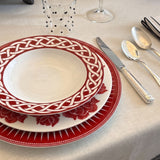 Platos Trinche Identidad Rojo. Set de 4