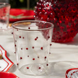 Vasos Tumbler Pippa con Puntitos Rojos, set de 6