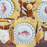 Platos Trinche Candy Cane Azul Claro, set de 4