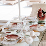 Platos Trinche de Rayas Gris Plata, set de 4