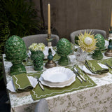 Candelabro de Latón, Vidrio y Cerámica Green Vibes