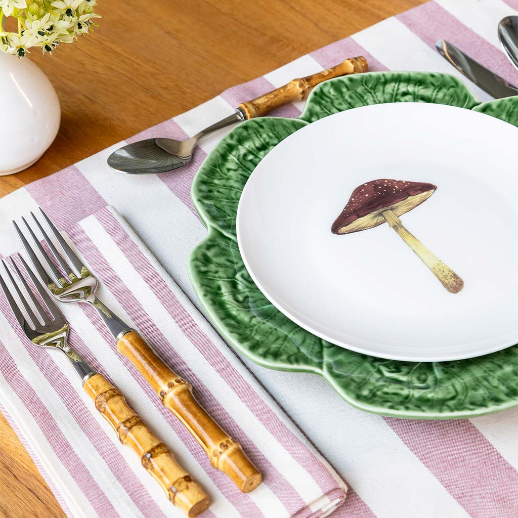 Plato Trinche de Repollo Bordallo Pinheiro en Verde, Set de 4