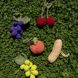 Servilleteros de Uvas Verdes en Crochet. Set de 4