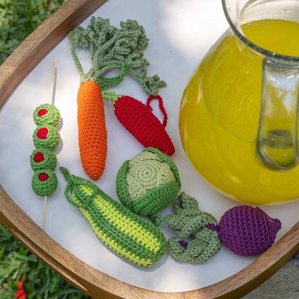 Servilleteros de Calabaza en Crochet. Set de 4
