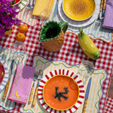 Platos Trinche Candy Cane Rojo, set de 4