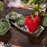 Mini-Bowl Sal o Condimentos en Forma de Repollo Verde 8 cm de Cerámica. 1 Pieza