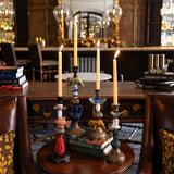 Candelabro de Latón, Vidrio y Cerámica Green Vibes