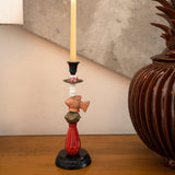 Candelabro de Latón, Vidrio y Cerámica Coral Reef