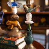 Candelabro de Latón, Vidrio y Cerámica Green Vibes