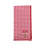 Servilleta Lucky Cuadritos Rojo con Hongo Bordado marca Zash