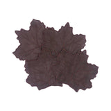 Juego de 4 Servilletas de Coctel en forma de Hoja de Maple color Café en lino