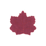 Juego de 4 Servilletas de Coctel en forma de Hoja de Maple color Chedrón en lino