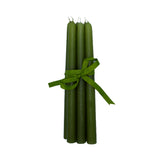 Velas Artesanales Verde Olivo. Set de 6