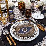 Platos Trinche de Cheetah Print con Oro de 24 Kilates, set de 4