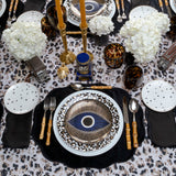 Platos para Pan con Estrellas y Orilla de Oro de 24 Kilates, set de 4