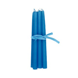 Set de 6 Velas Artesanales Azul Cielo