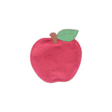 Juego de 4 Servilletas de Coctel en forma de Manzana color Rojo en Terciopelo