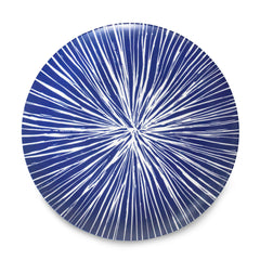 Platos Trinche Azul con Rayas Blancas, set de 4