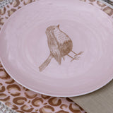 Platos para Ensalada Rosa con Pajarito, set de 4