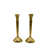 Candelabro martelinado de aluminio dorado estilo vintage, marca Zash