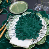 Juego de 4 Servilletas de Coctel Blossom color Verde en Terciopelo