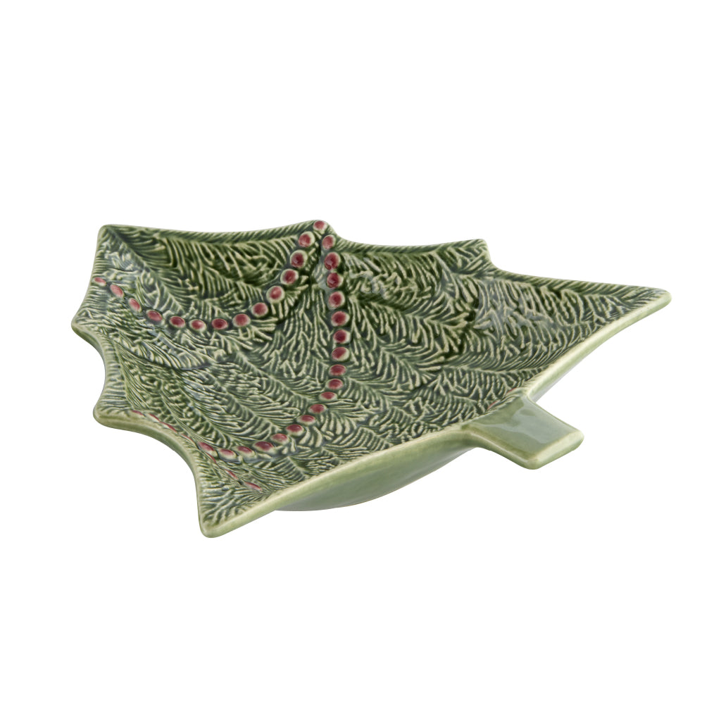 Bowl de cerámica en forma de árbol de Navidad, de la marca Bordallo Pinheiro