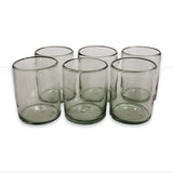 Vasos Tumbler de Vidrio Soplado Artesanal Transparente. Set de 6