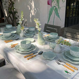 Plato para Pan de Talavera Verde, set de 4.