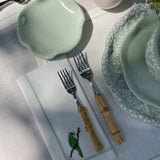 Plato para Pan de Talavera Verde, set de 4.