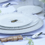 Platos para Pan con Abeja Volando. Set de 4