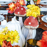 Set de 3 Calabazas de Cerámica Grandes para Decorar la Mesa, en Blanco