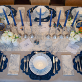 Juego de 4 Servilletas de coctel Bordadas con Palabras y Frases de Hanukka. Set 2