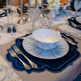 Juego de 4 servilletas Toile en Azul