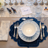 Juego de 4 servilletas Toile en Azul