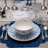 Bowls de Rayas Azules, set de 4