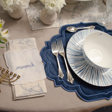 Juego de 4 Servilletas de coctel Bordadas con Palabras y Frases de Hanukka. Set 2