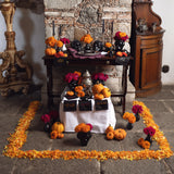 Juego de 4 Servilletas de coctel Bordadas con Frases Típicas de Día de Muertos  Set 2