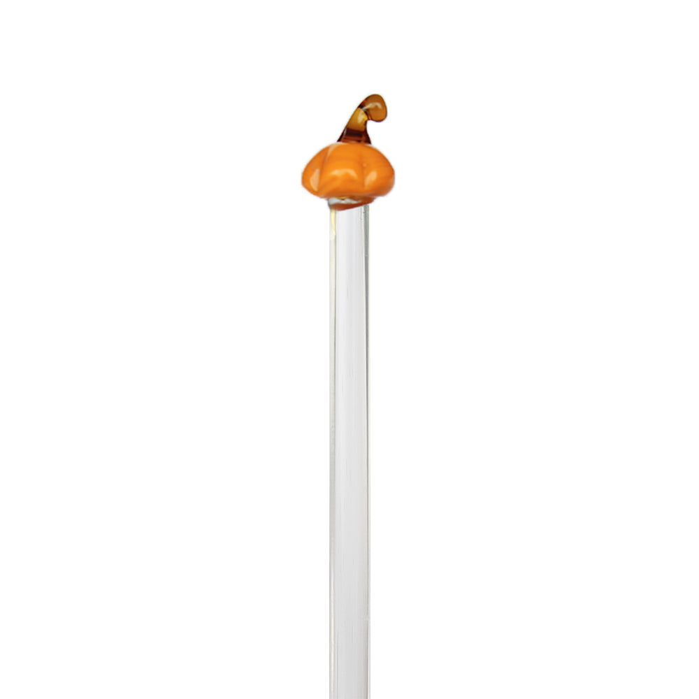 Pincho artesaal de vidrio con calabaza naranja