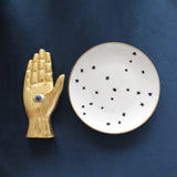 Platos para Pan con Estrellas y Orilla de Oro de 24 Kilates, set de 4