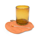 Cocteleras en forma de Pumpkin color Ladrillo en Terciopelo, set de 4.